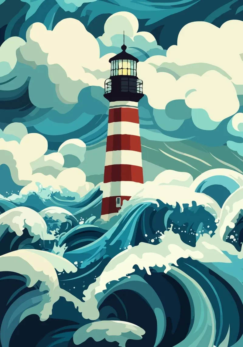 storm at the lighthouse pellicola backlit da edsonramosart
