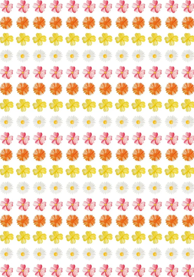 Flower Pattern #4 canvas met Baklijst van kathrinmay