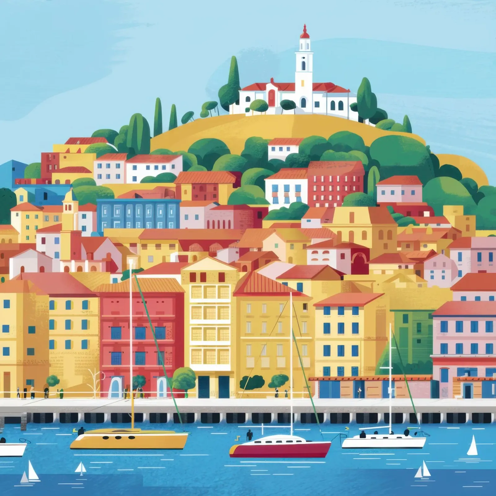 Città portuale storica poster da Orchid Patina