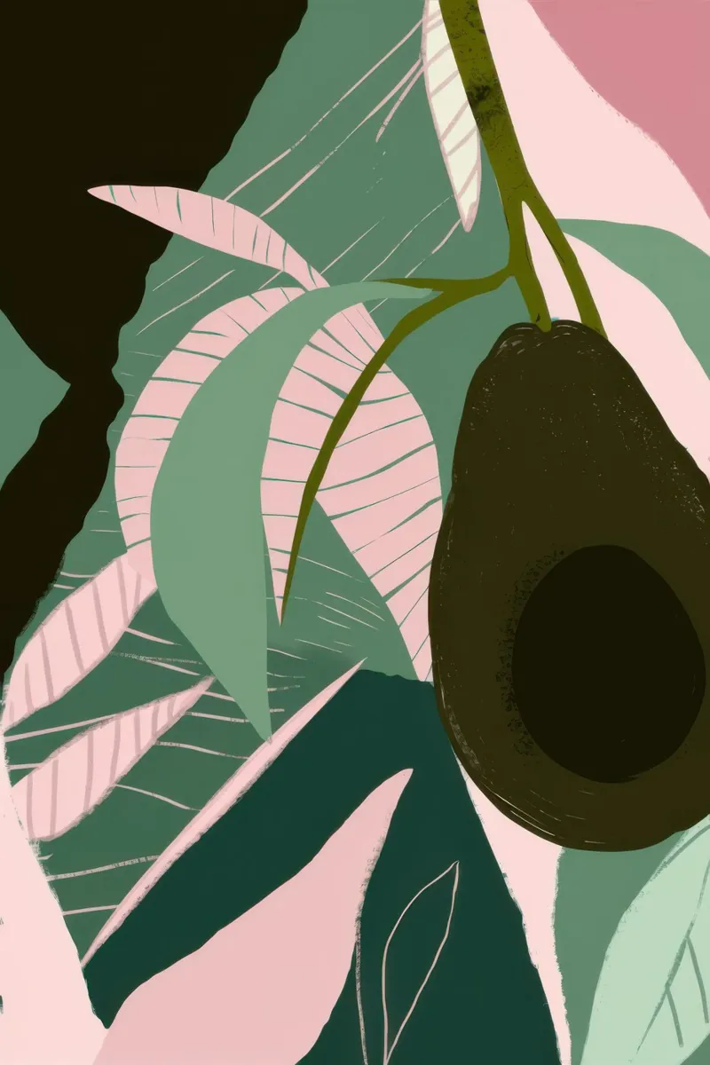 Elegante avocadostilte canvas met Baklijst van Orchid Patina
