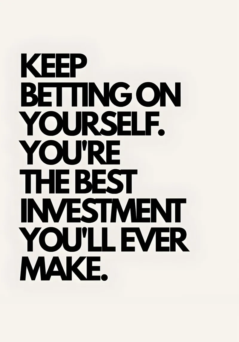 "Keep betting on yourself. poster con telaio in plastica da Type & Tape