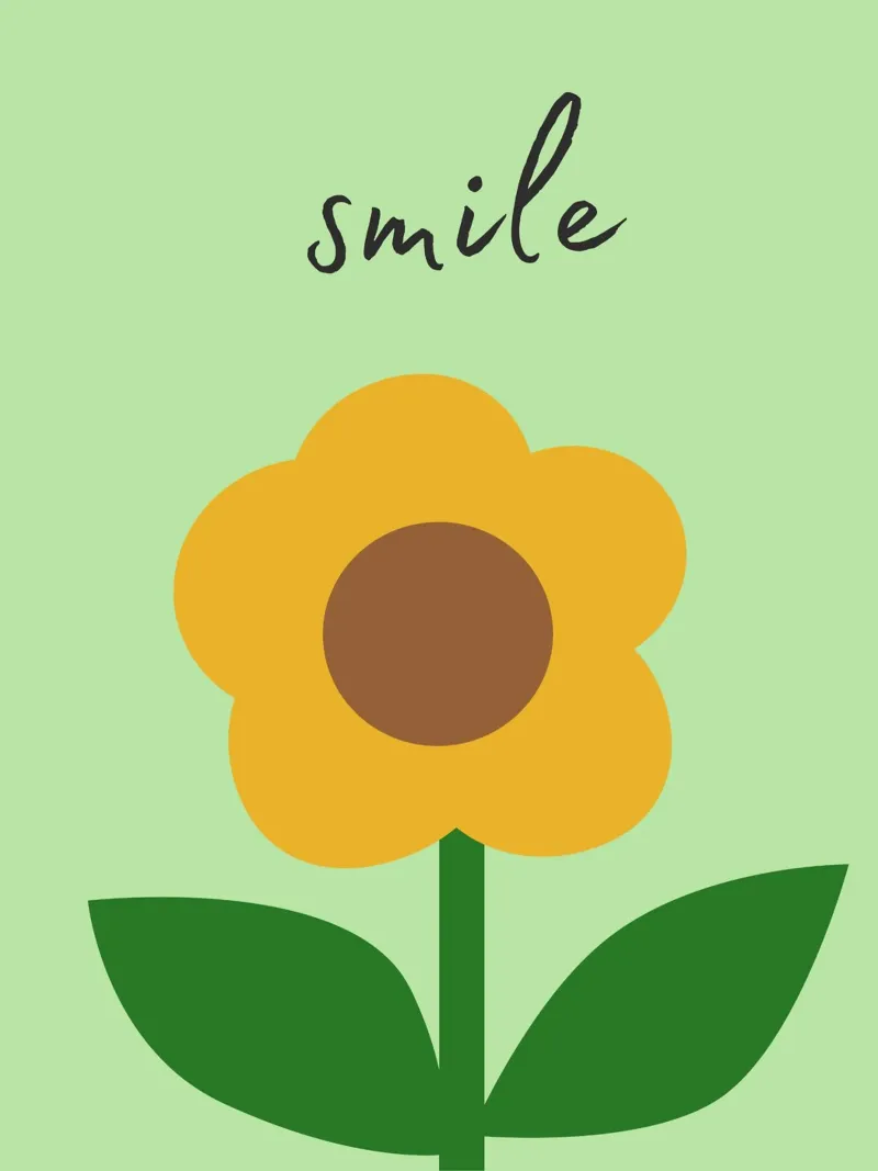 Fiore positivo poster con telaio in legno da IamHomeStudio