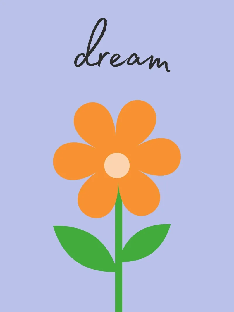 Fiore positivo poster con telaio in legno da IamHomeStudio