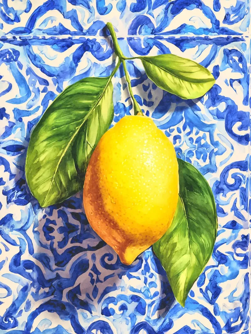Italy Vibes Lemon Art poster con marco de plástico de Andrea Haase Modern Home