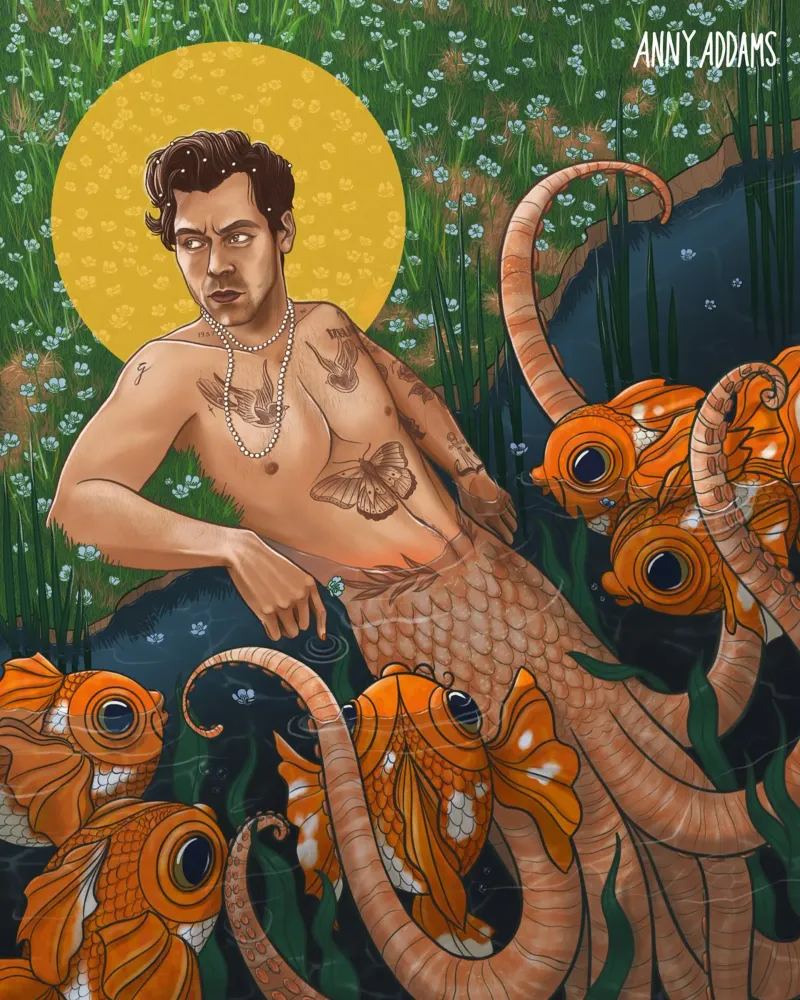 Harry the merman carta hahnemühle da Anny Addams