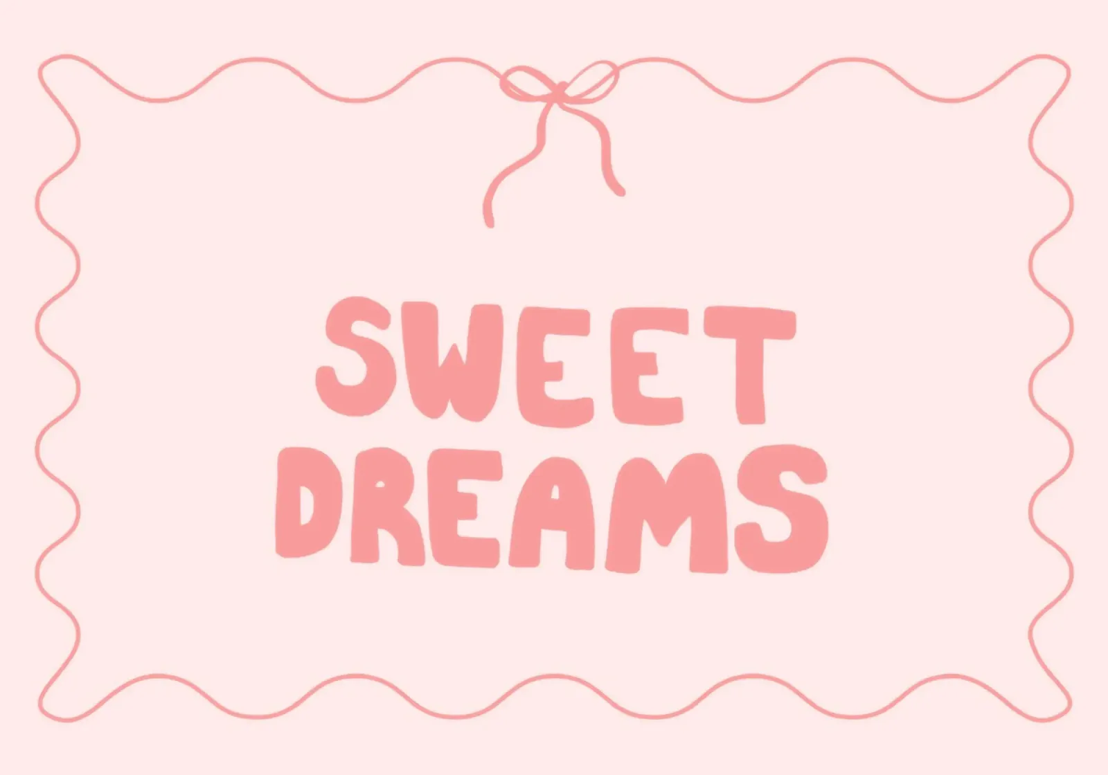 Stampa d'arte con citazione "Sweet Dreams", Soft Pink Decor poster da vintagepod