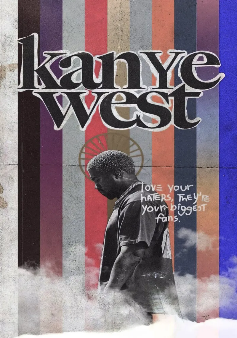 kanye west musica rapper hip hop tela con Cornice a cassetta da Bosko cabral