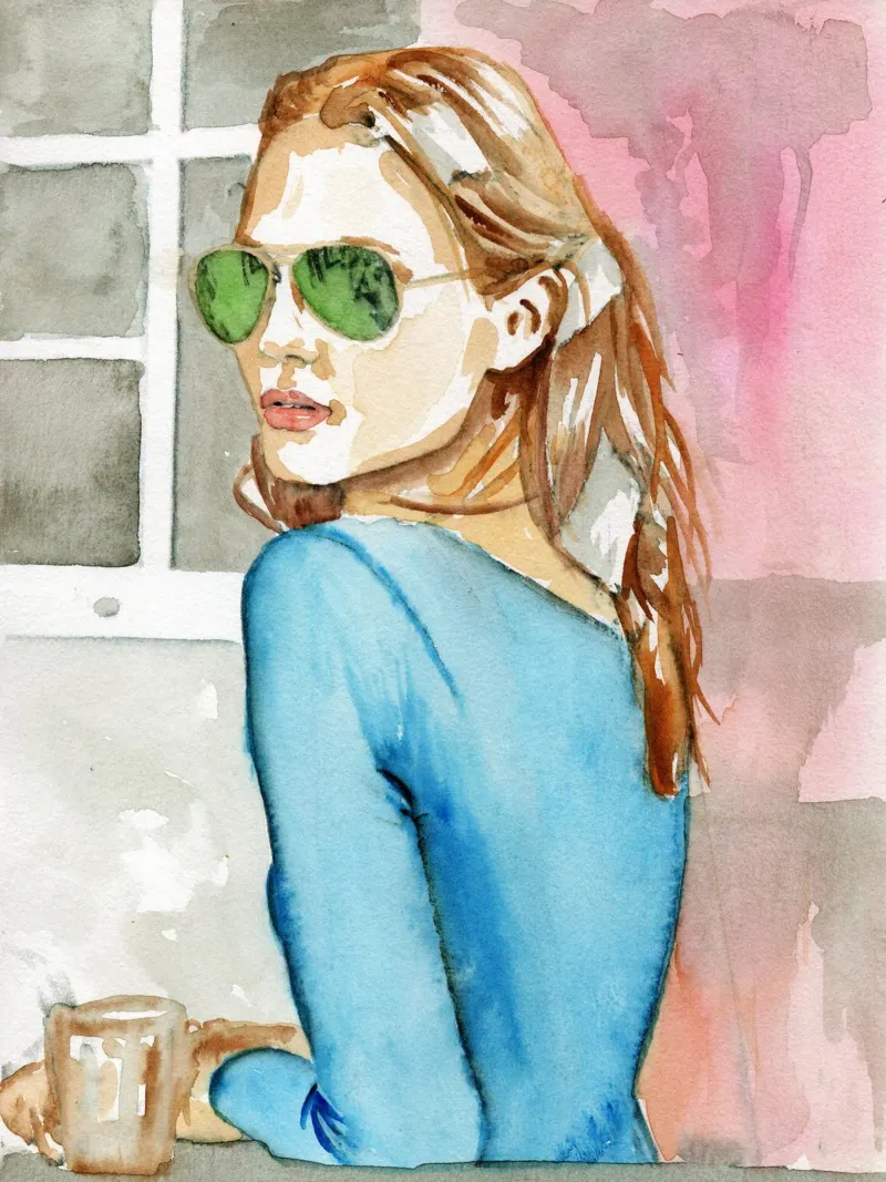 Ragazza di moda poster con telaio in legno da LaylaOzPortraits