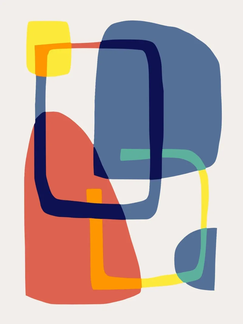 Tri color mash up 11 canvas with Floater frame by Little Dean