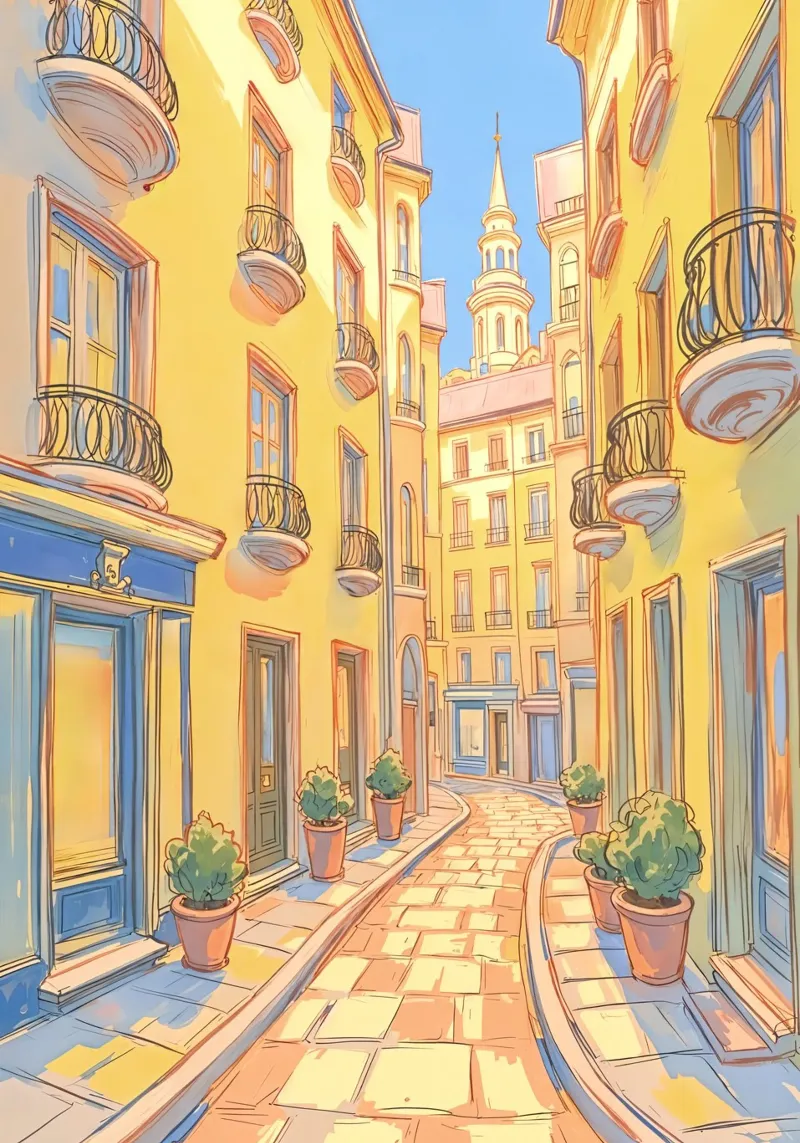 A Street in Paris poster da Artsy Bessy