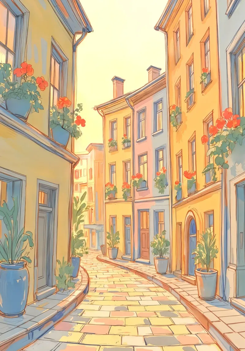 A Street in Paris poster da Artsy Bessy