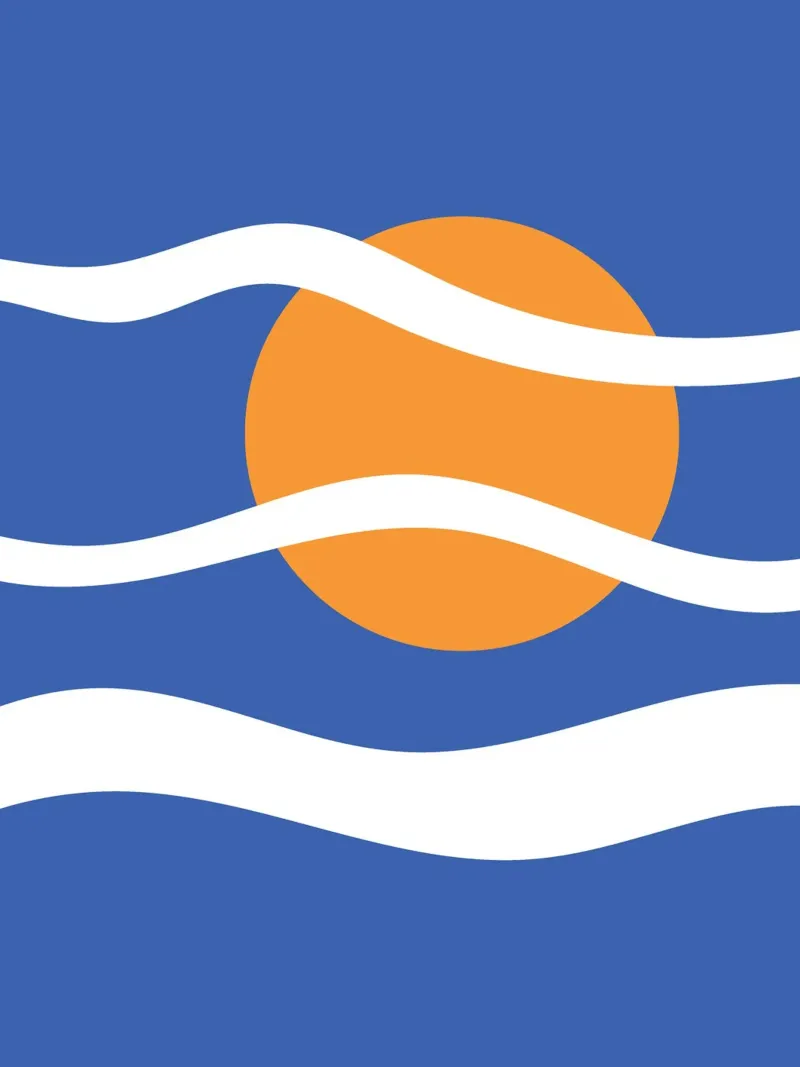 Cielo con sole e nuvole poster con telaio in alluminio da galihstudio