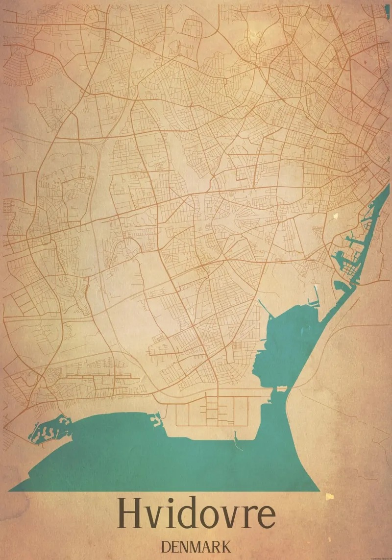 Hvidovre DENMARK poster da WorldPrint