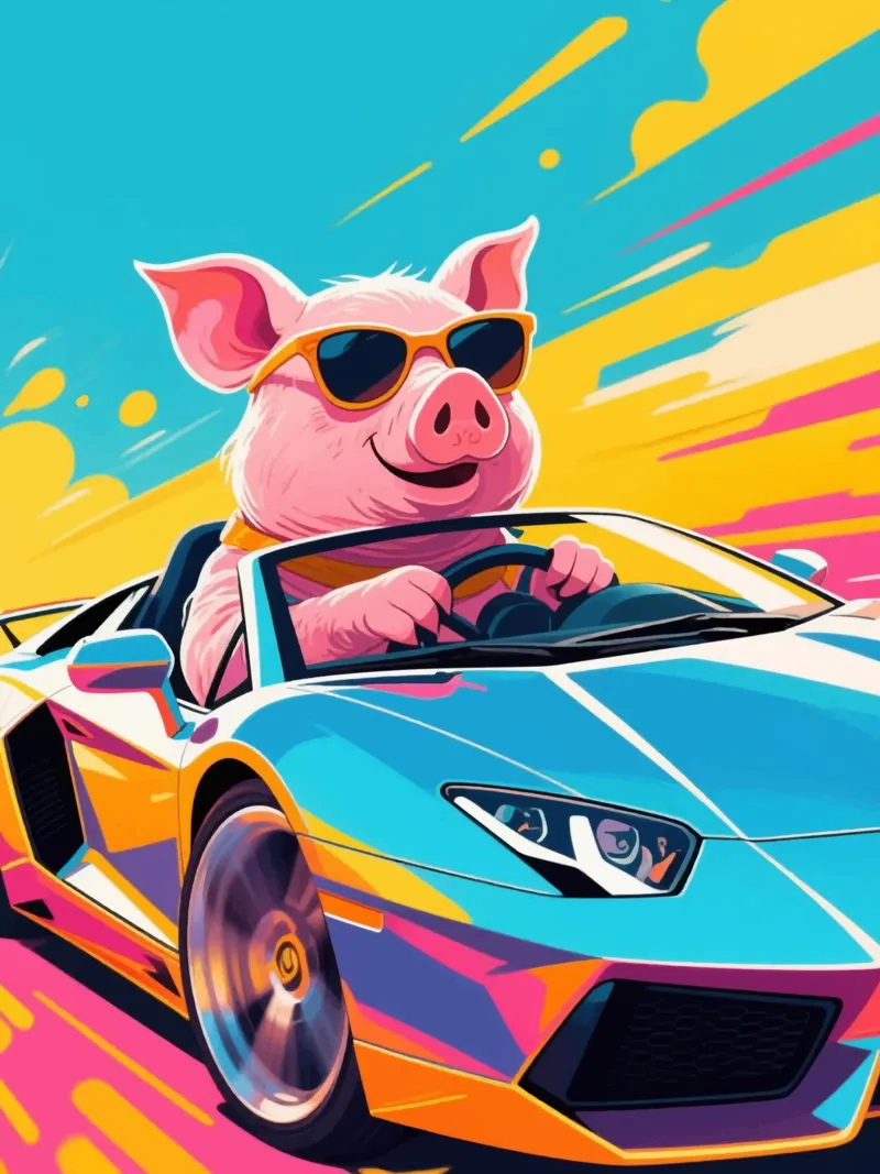 Pig Supercar poster da knowledge