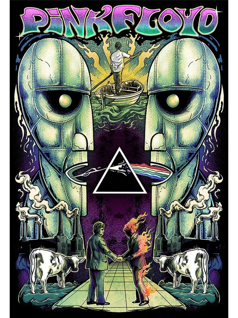 Pink Floyd Fire poster da Donna Parker