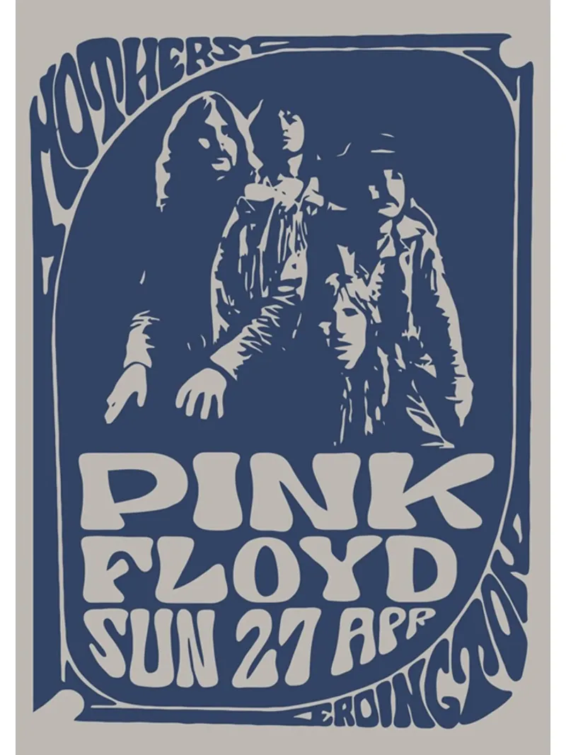 Pink Floyd Blue Fun poster da Donna Parker