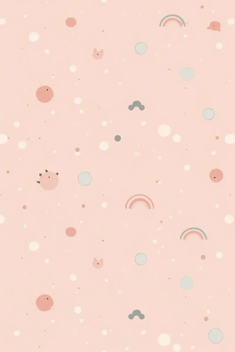 Motivo con forme pastello cerchi arcobaleni su pesca poster da DesignDoodle
