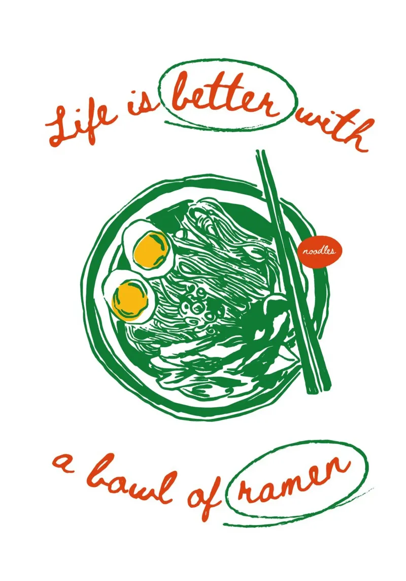 Boho Food 6 Ramen Bowl carta hahnemühle da Boho Print Collection