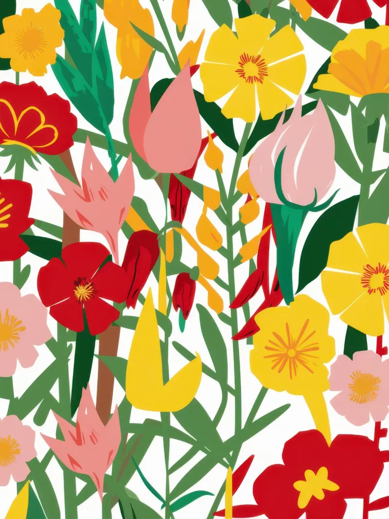 Simple Tulip Joy lienzo con Marco flotante de Moon Revolver