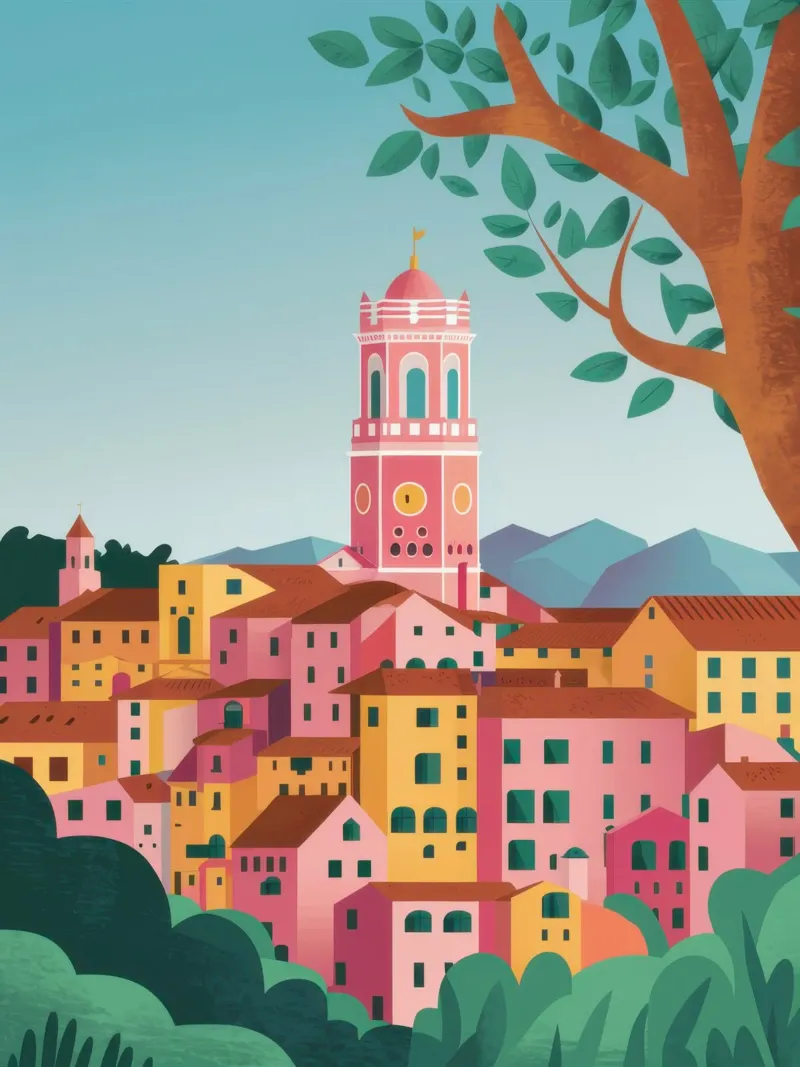 Città della Torre Toscana poster da Moon Revolver