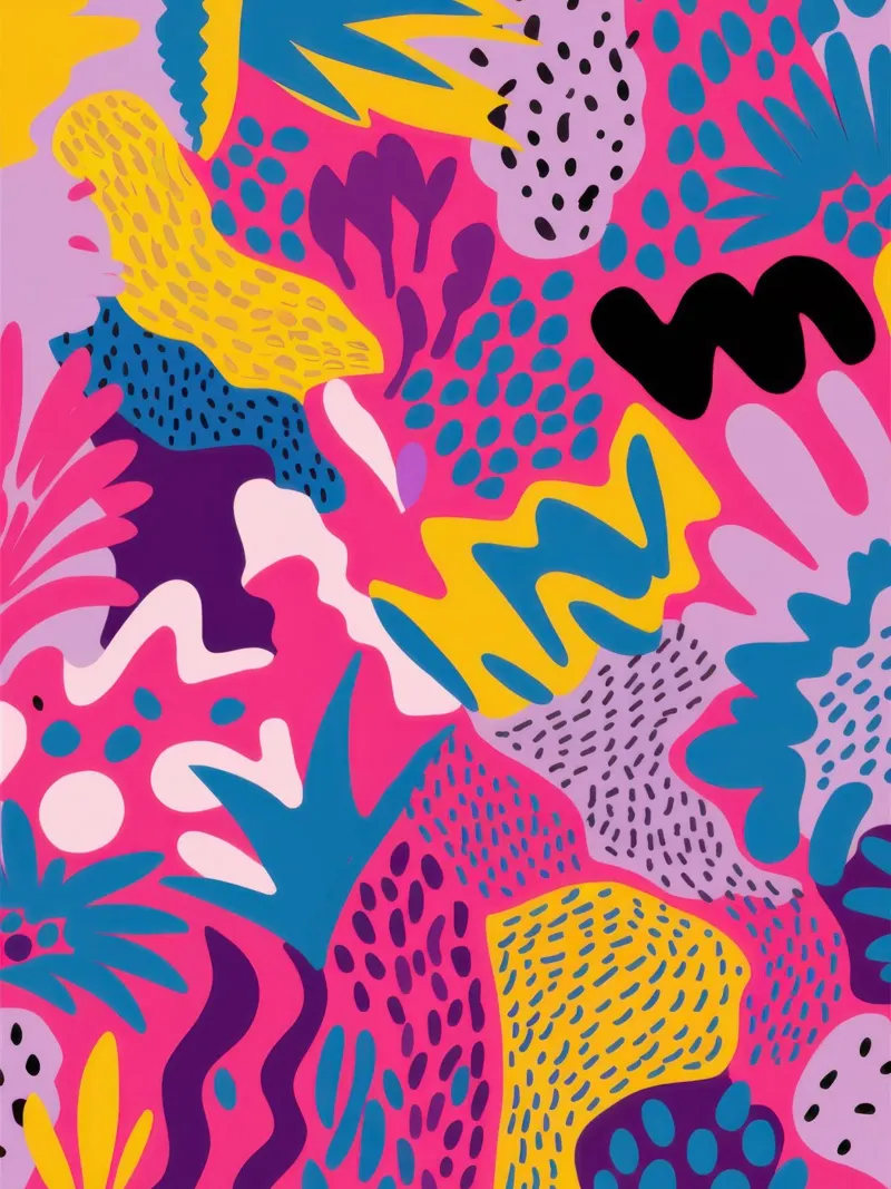 Flusso di modelli psichedelici poster con telaio in plastica da Enter Bloom
