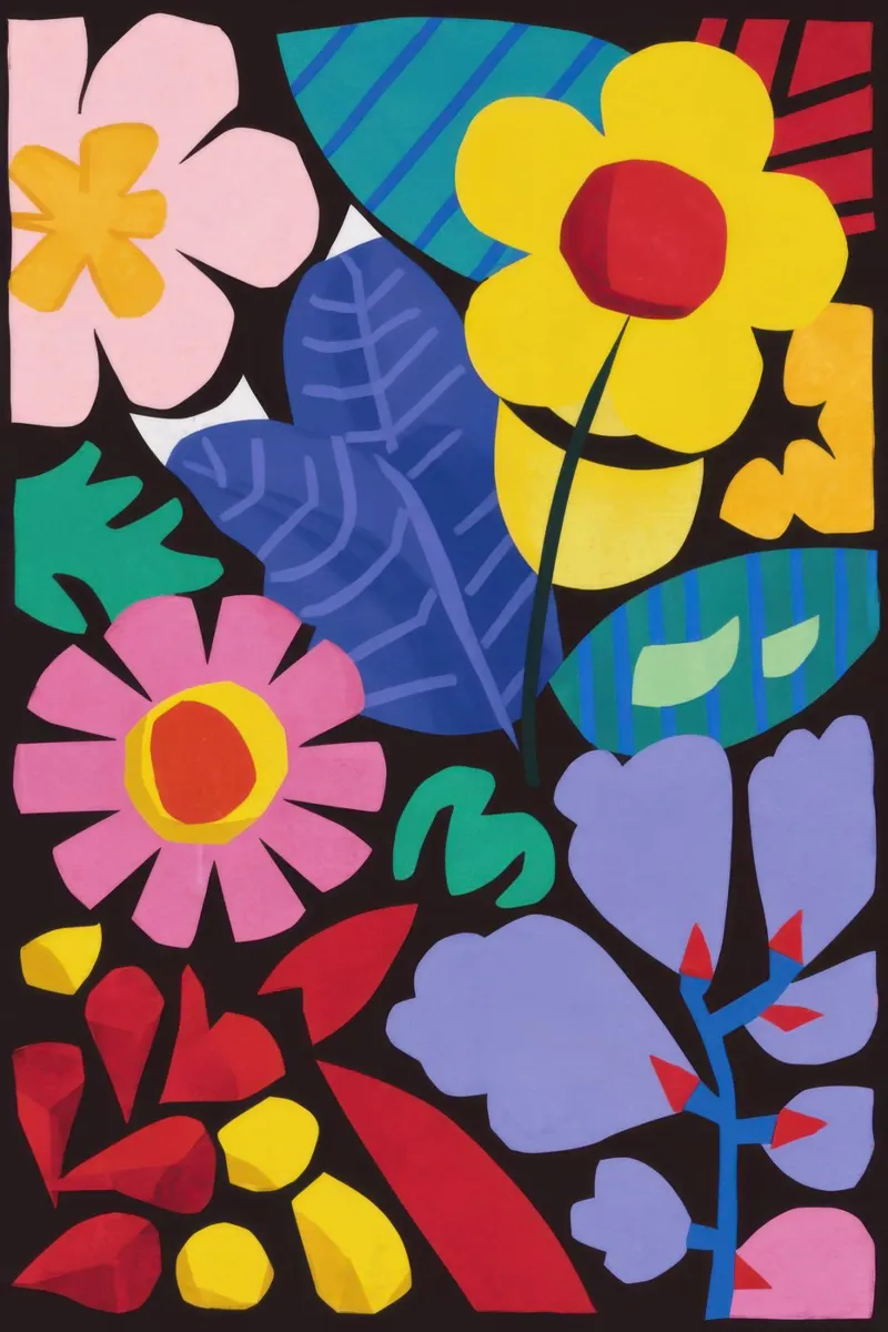 Giardino Primario Pop poster con telaio in legno da Orchid Patina