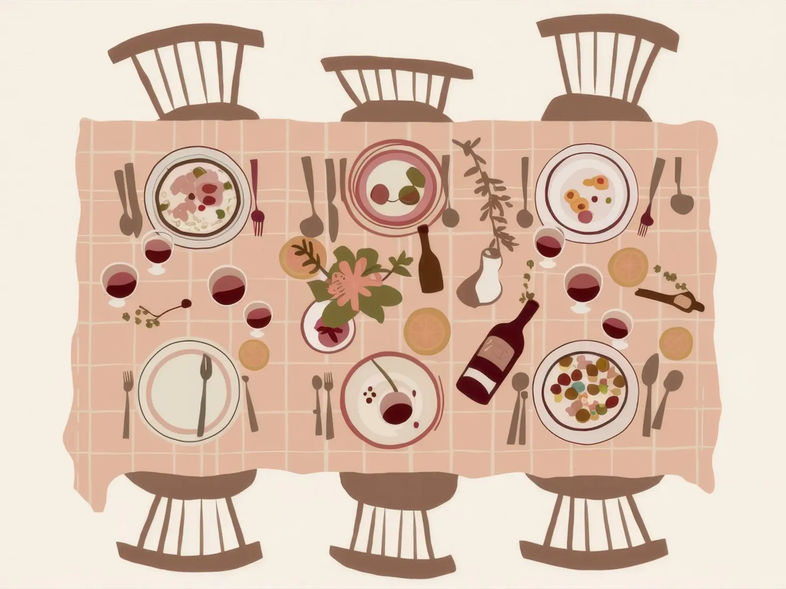 Tavolo da pranzo festivo poster da Frame Aura