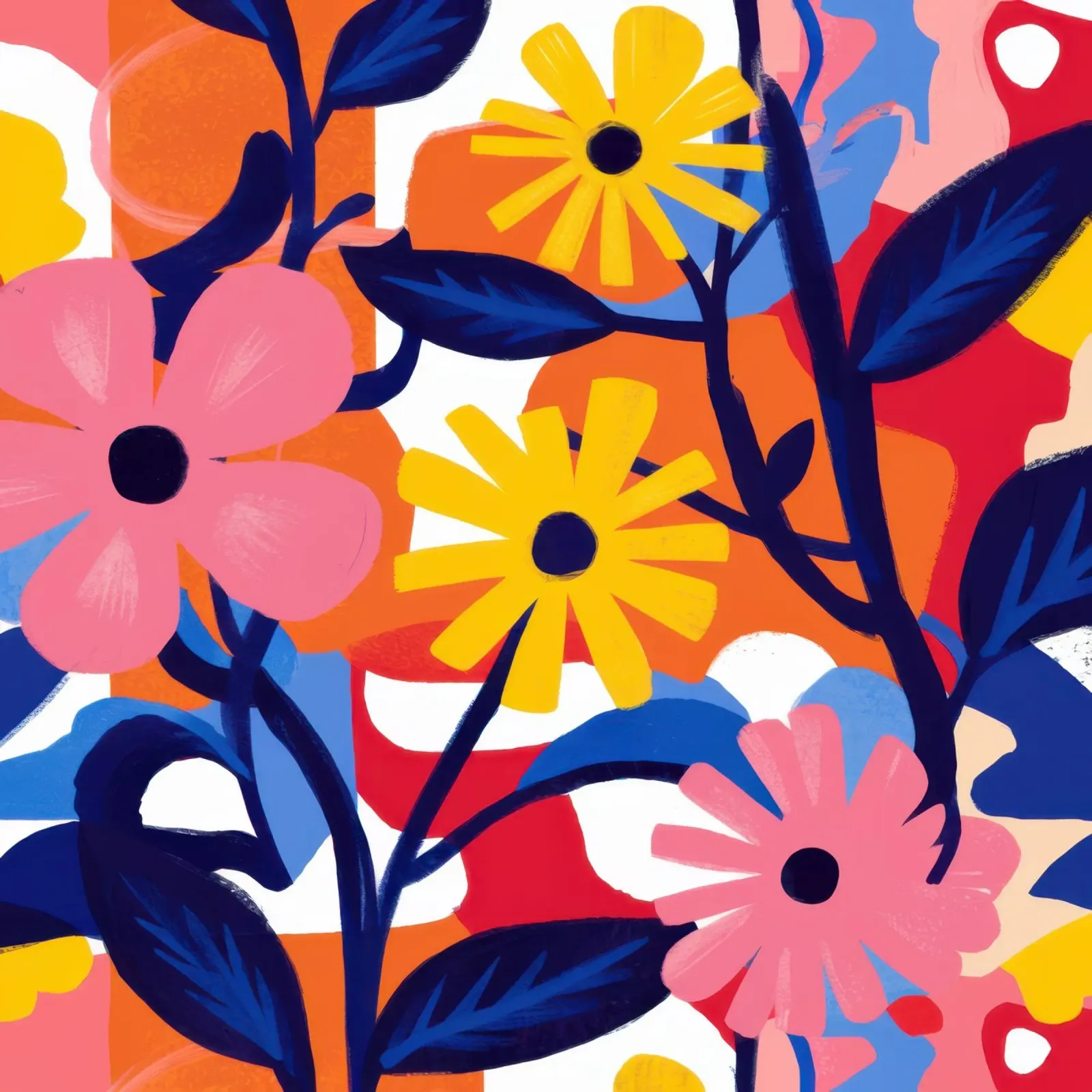 Fioritura primaria poster con telaio in legno da Sure Paint