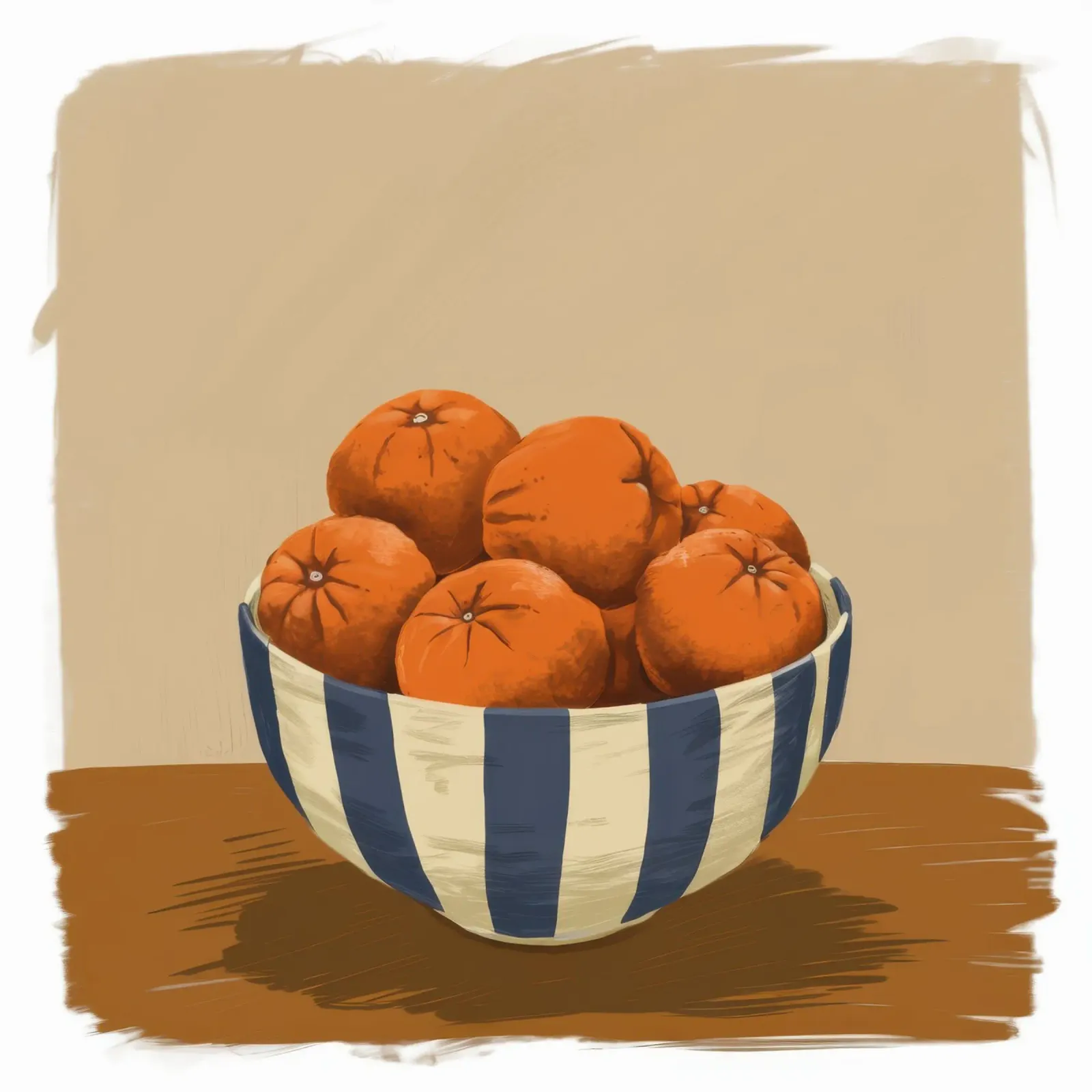 Bowl of Oranges canvas with Floater frame by Frame Aura