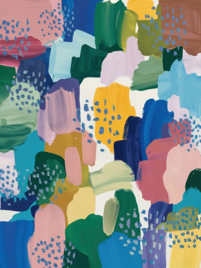 Cool Abstract Hills poster con telaio in plastica da Orchid Patina