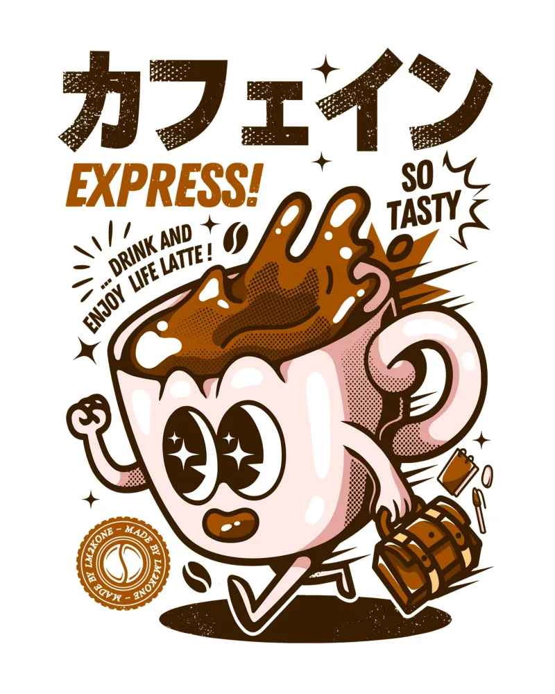 Funny Caffeine Express hahnemühle by LM2KONE