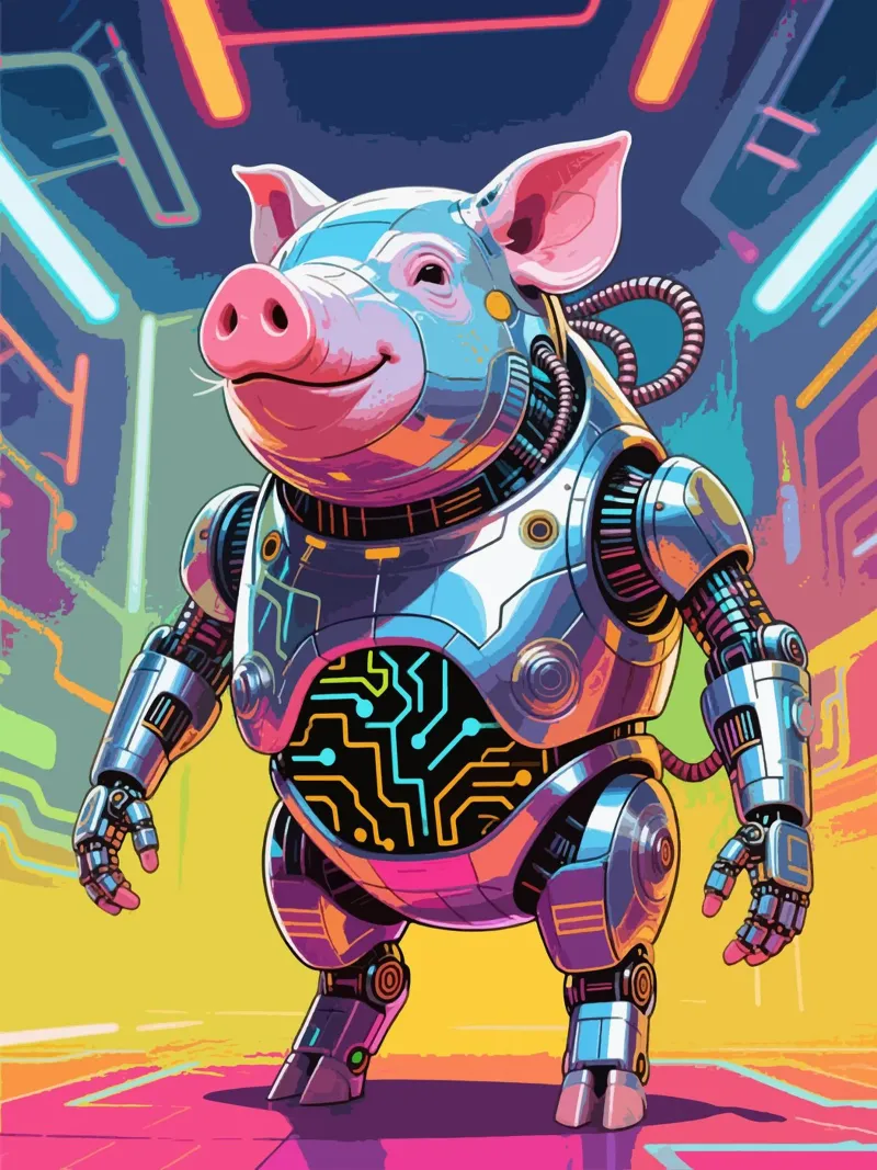 Cyborg Piggy poster da knowledge