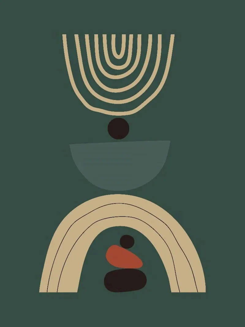 circle line shape balance poster con telaio in plastica da melts