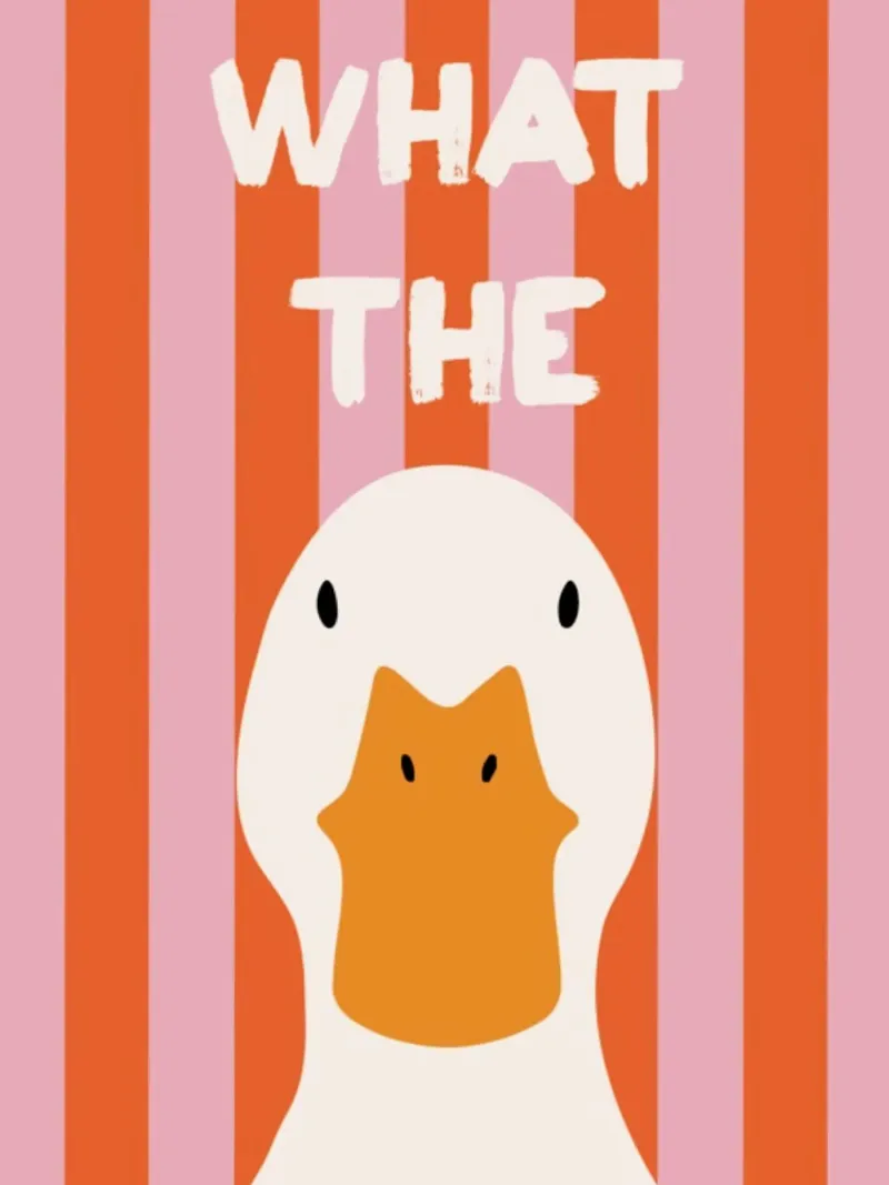 what the duck poster con telaio in plastica da hamily