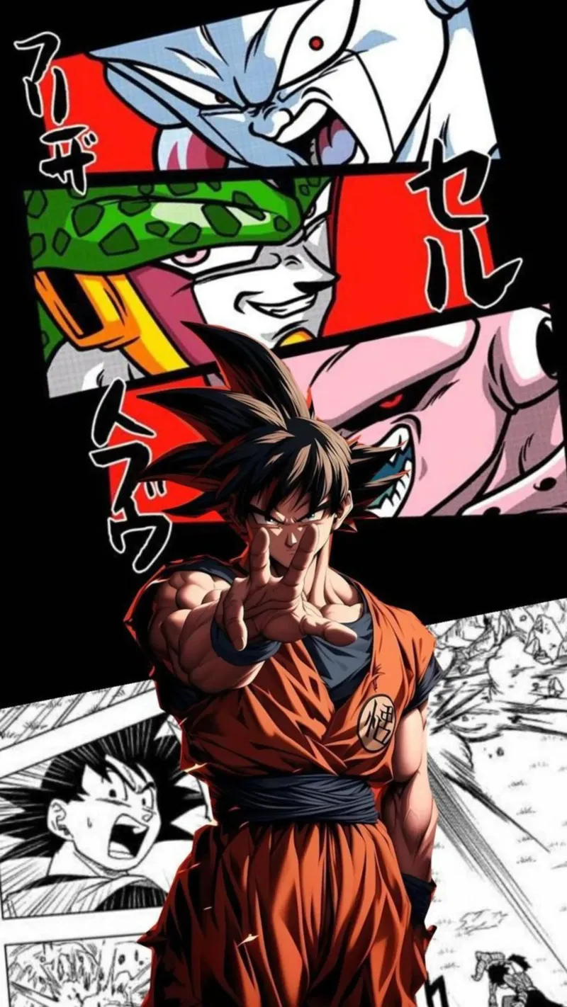 Maglietta classica Goku vs Frieza First Round tela con Cornice a cassetta da jamsa_ve