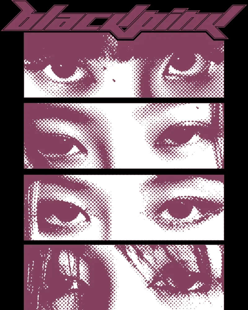 Occhi K-pop Blackpink tela con Cornice a cassetta da grass.studio_