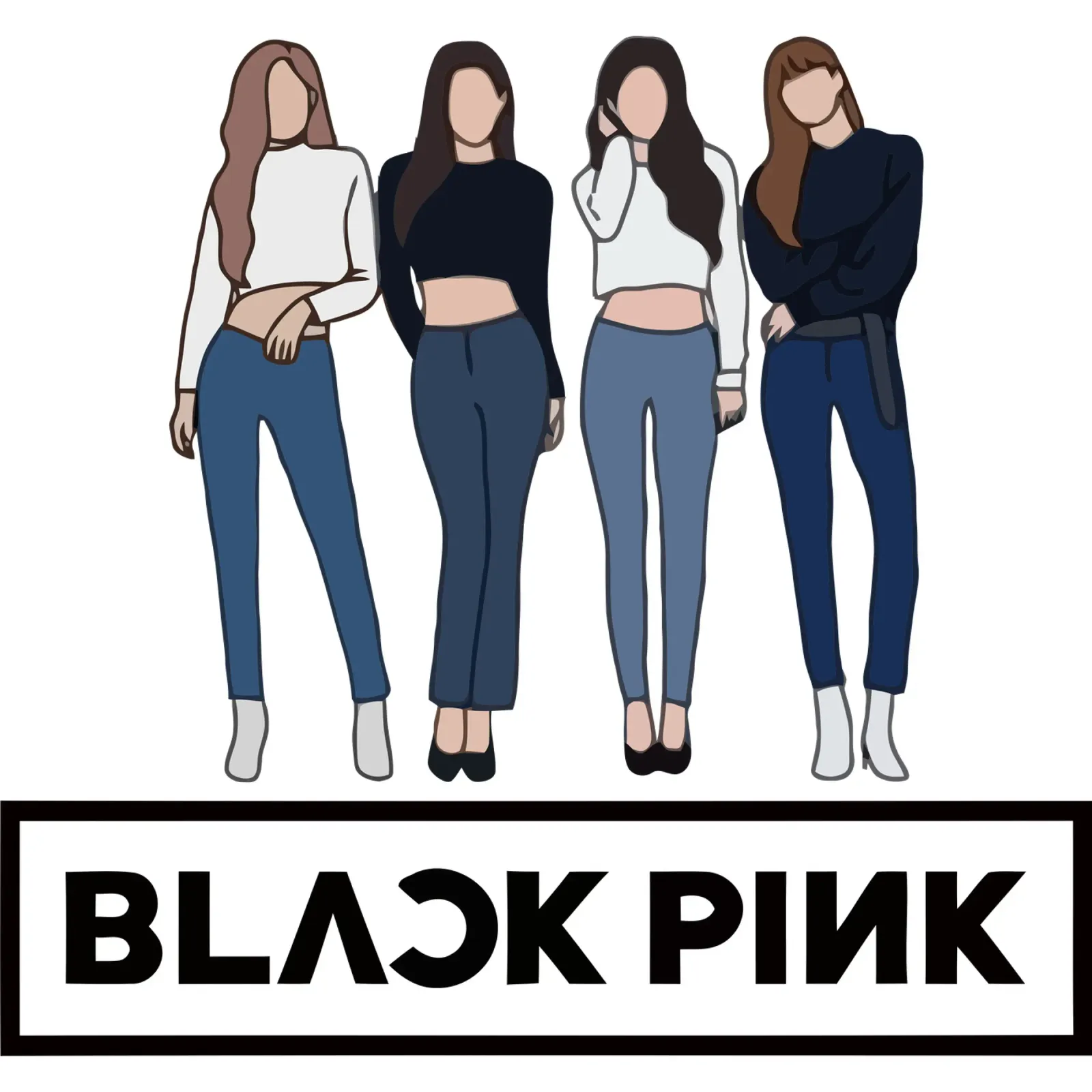 Blackpink K-pop tela con Cornice a cassetta da grass.studio_
