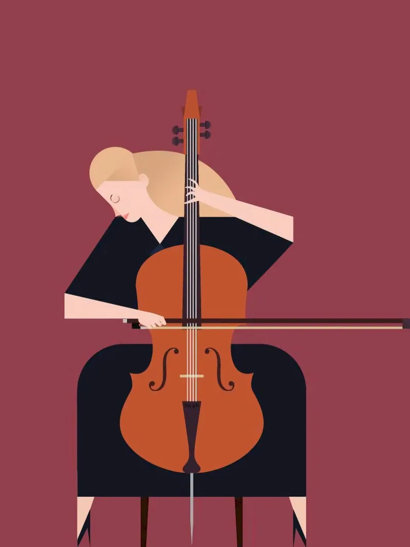 musician abstract poster con telaio in plastica da panada