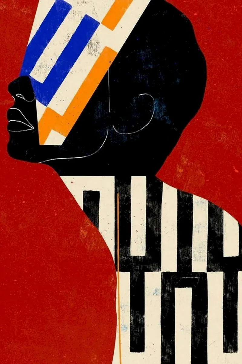 abstract man in mask Poster von huminity
