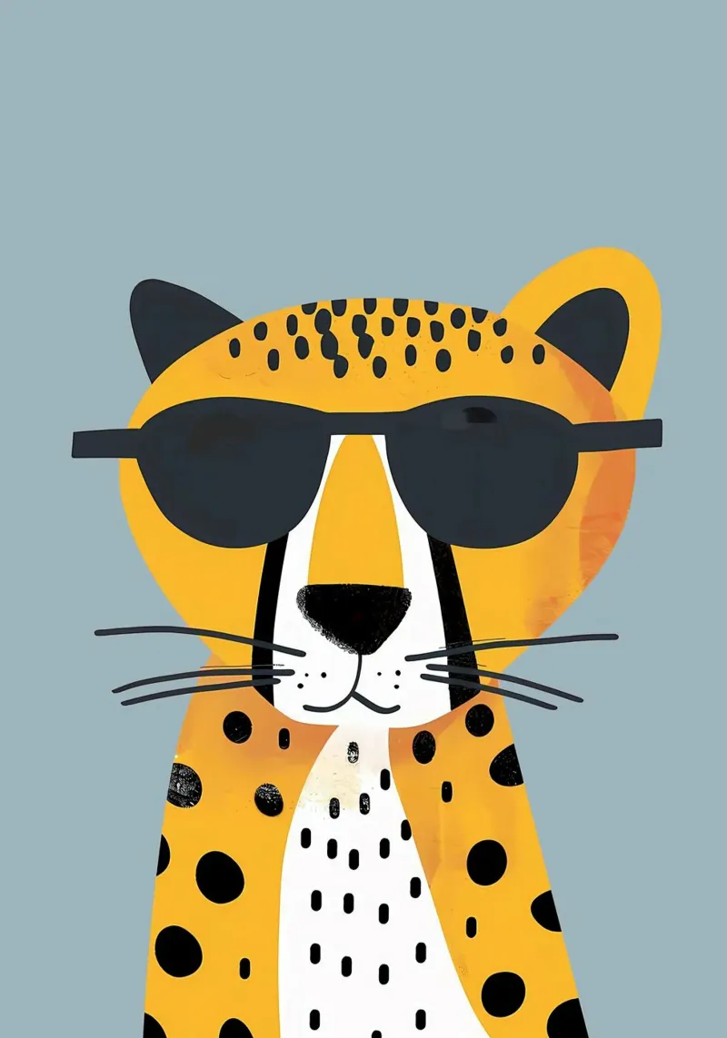 panther with glasses poster da panada