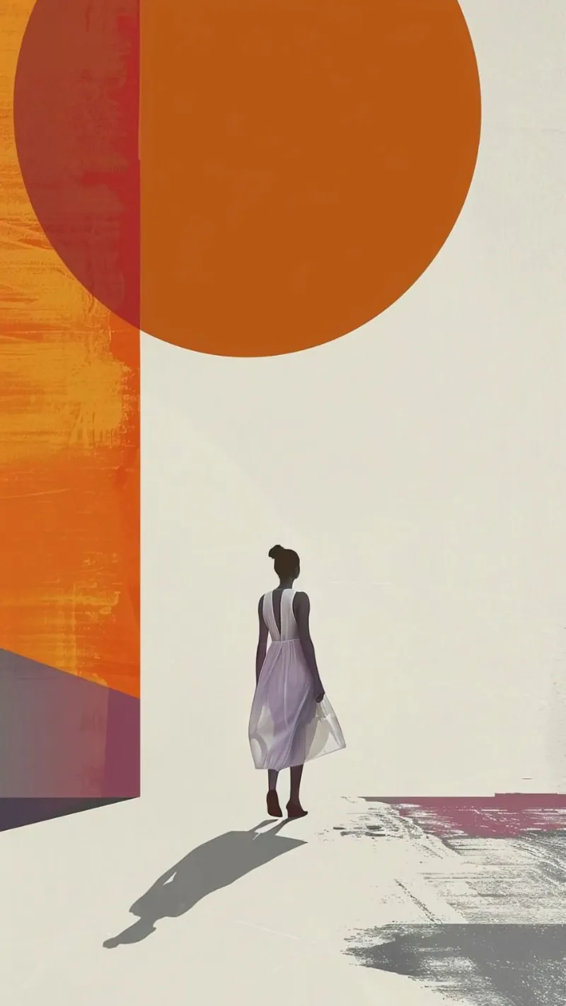 girl with shape shadow poster da panada
