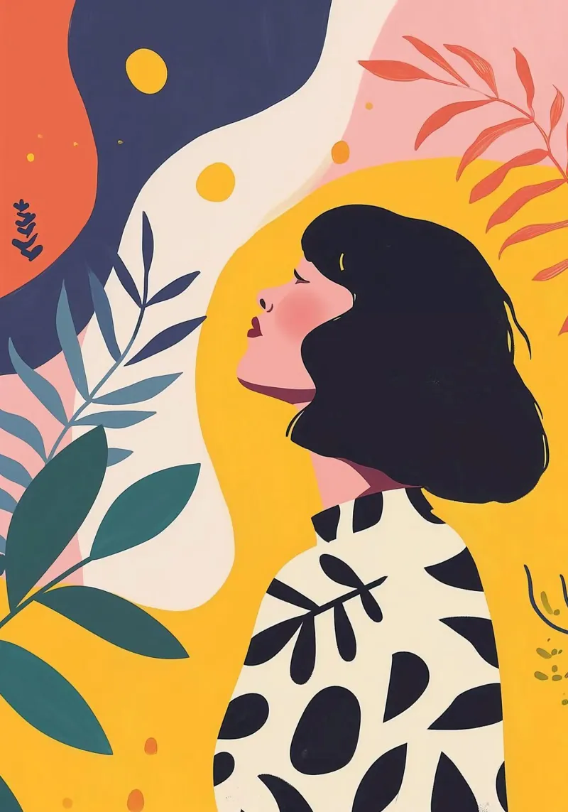 girl viewing the night nature poster da panada