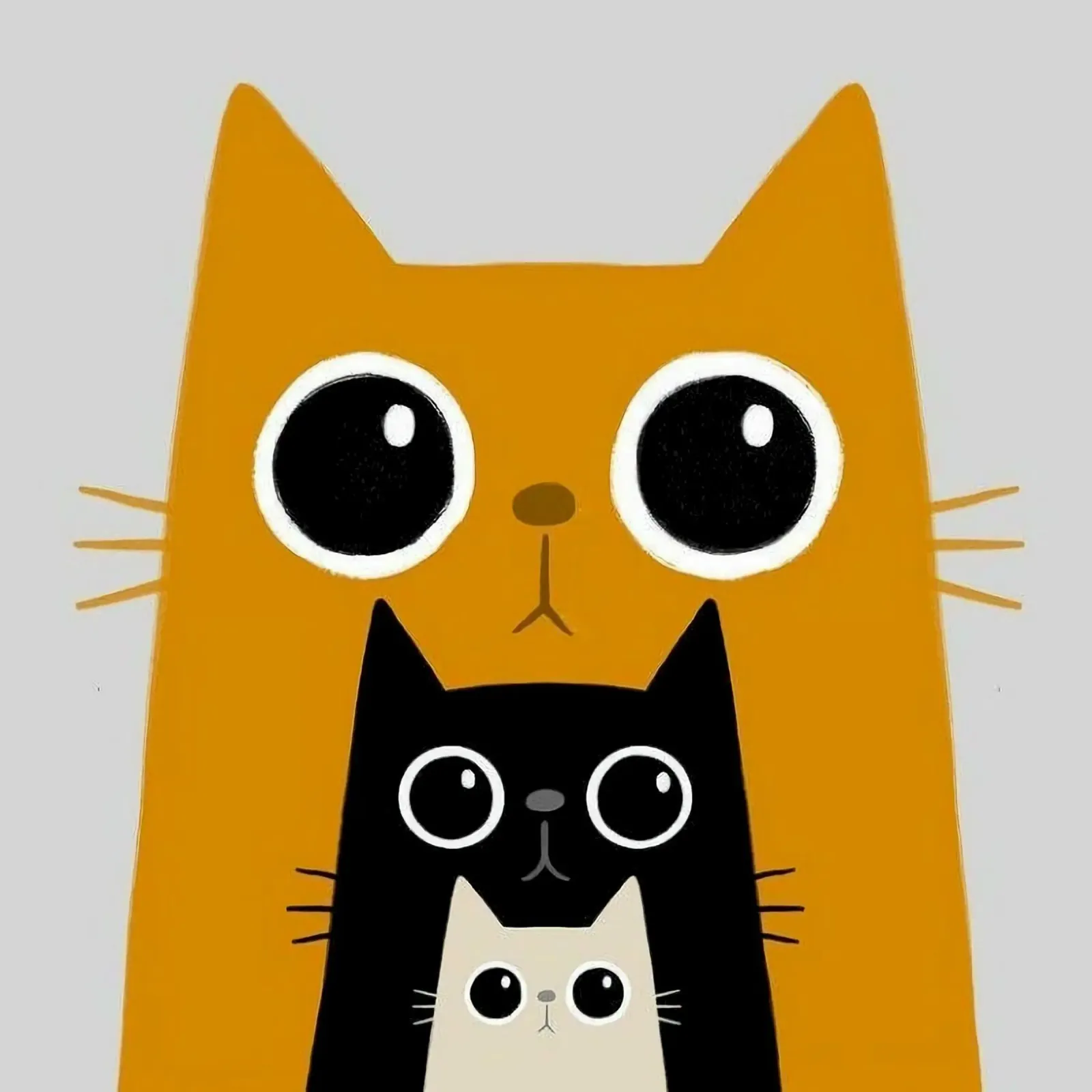 size of cat Leinwand mit Schattenfugenrahmen von sunity
