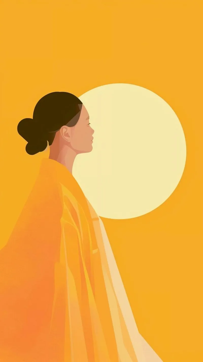 girl chill in yellow shade poster da firmana