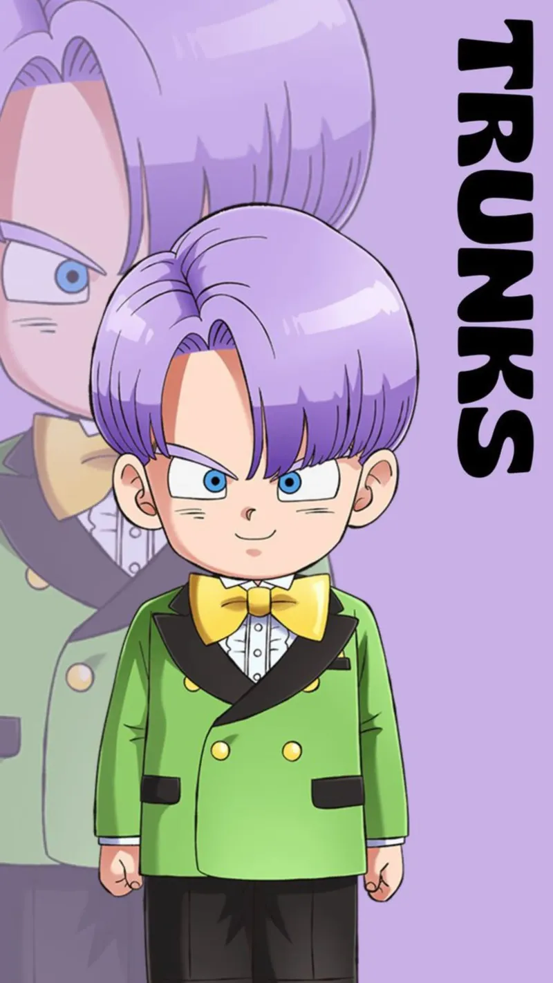 Halb-Saiyan Trunks - Dragon Ball Z Leinwand mit Schattenfugenrahmen von sophielouise.designs