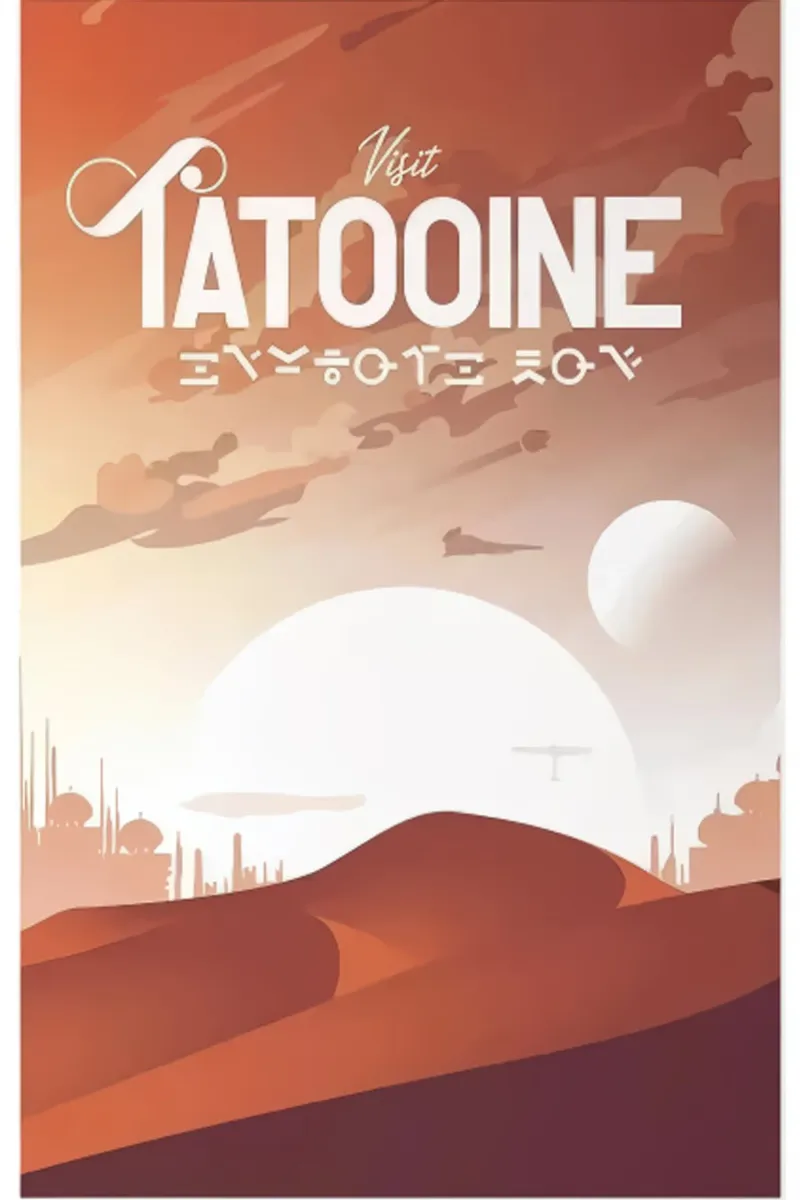 Viaggio su Tatooine tela con Cornice a cassetta da hanna shop