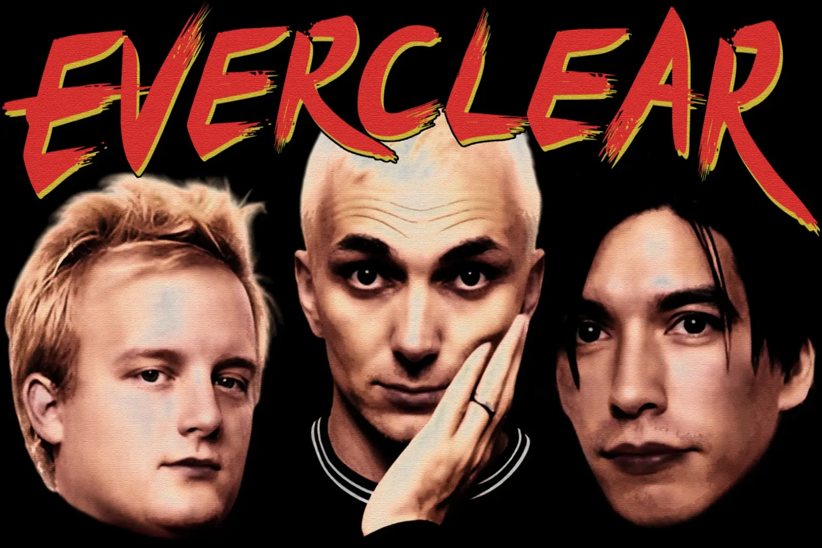 EverClear Face Indle Pop Band poster con telaio in alluminio da imstildreaming