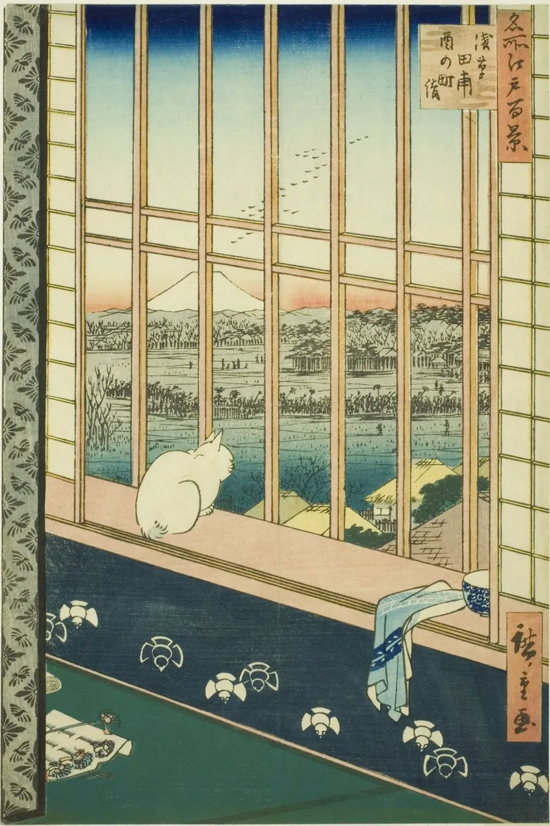 cat in the window Poster von vintageshop