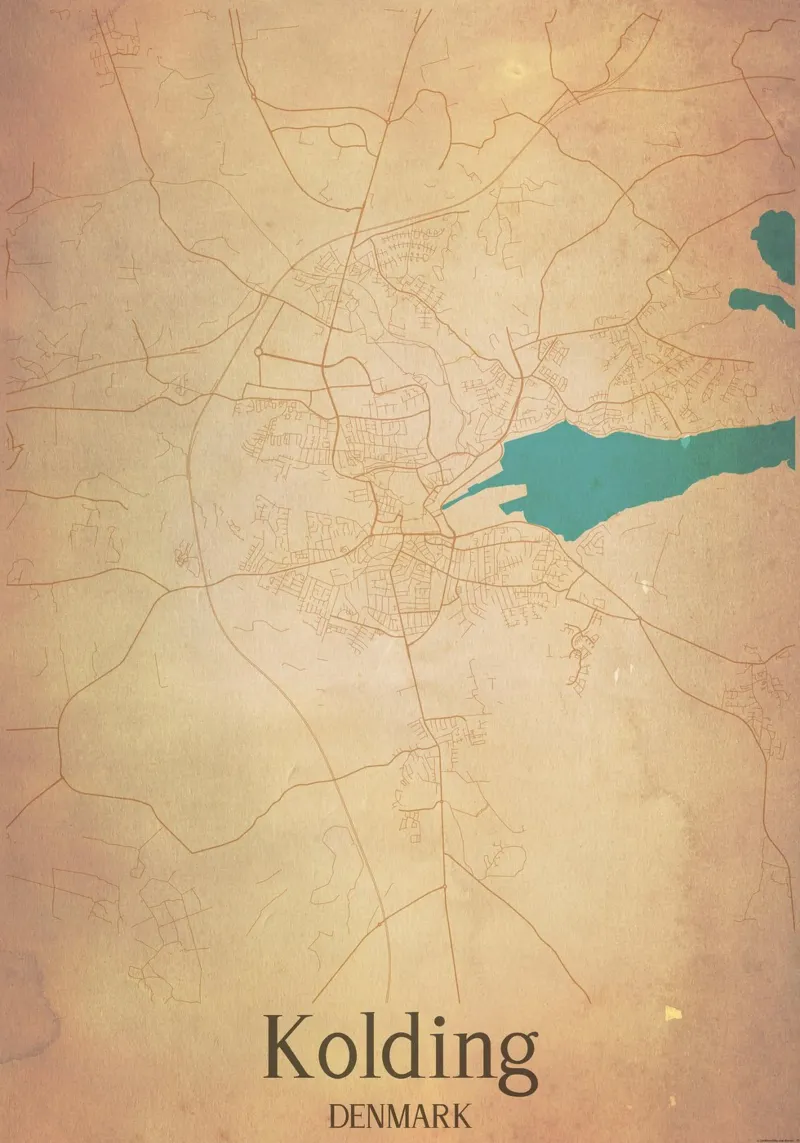 Kolding DENMARK poster da WorldPrint