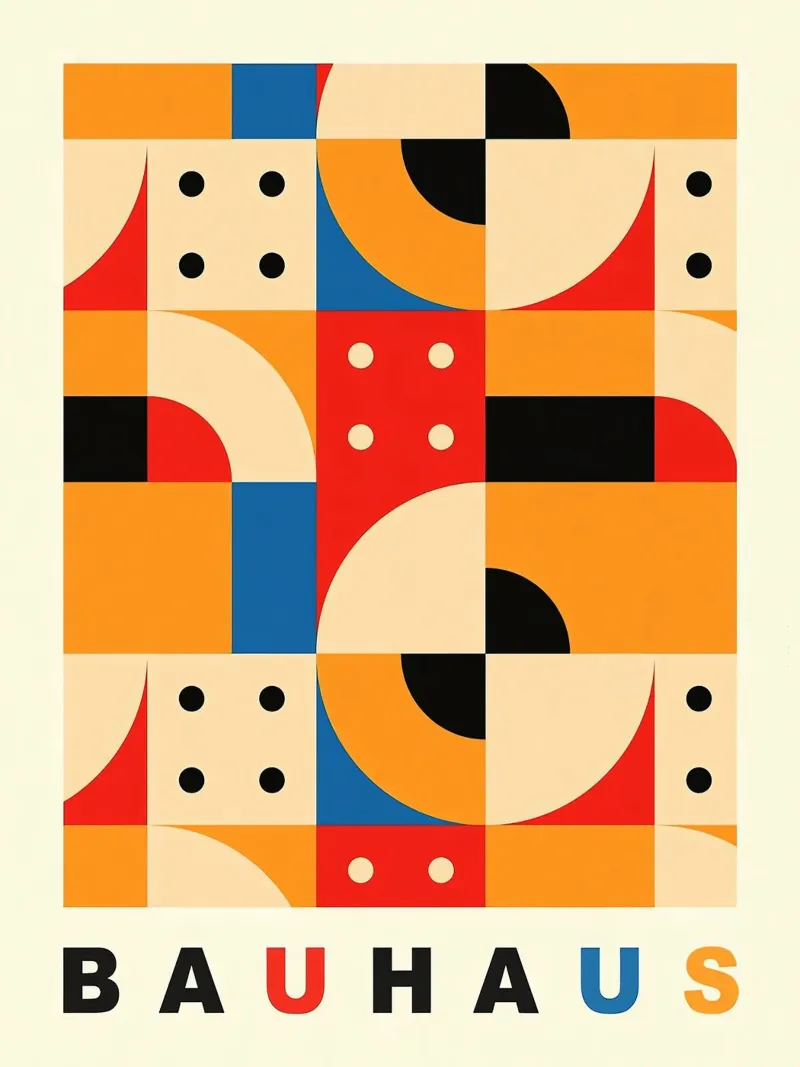 Bauhaus 1919 Leinwand mit Schattenfugenrahmen von Narciso